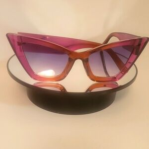 Quirky Purple Cat Eye Sunglasses